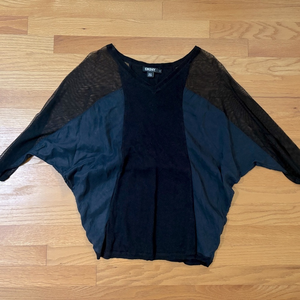 DKNY Black Dolman Sleeve Top